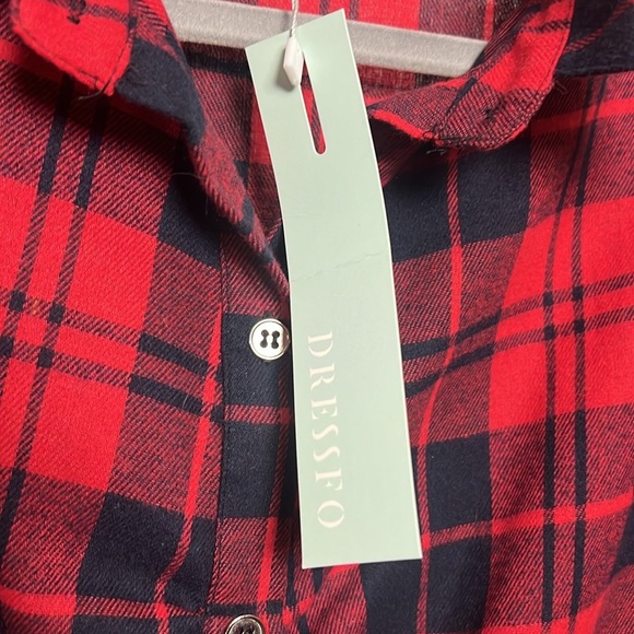 Plaid Handkercheif Hem Dress - Picture 7 of 7